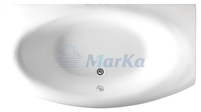 Акриловая ванна, 1Marka NEGA 170 х 95, на раме, без гидромассажа